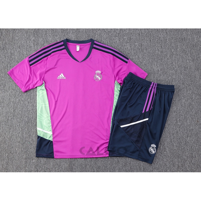 Tuta da Track Real Madrid Manica Corta 2022-2023 Purpura - Pantaloncini